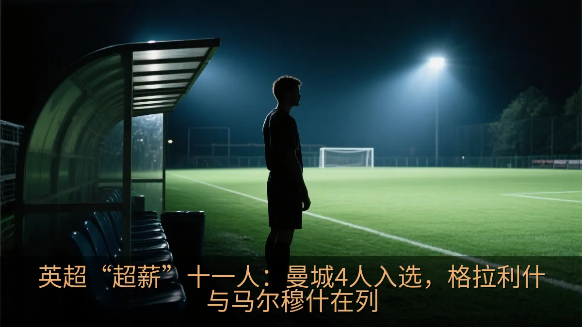 足球运动员在替补席与球场之间的对比画面