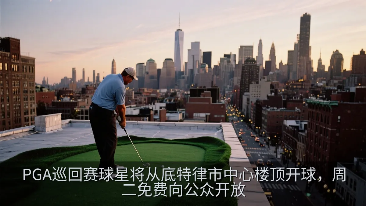 PGA巡回赛球星将从底特律市中心楼顶开球，周二免费向公众开放
