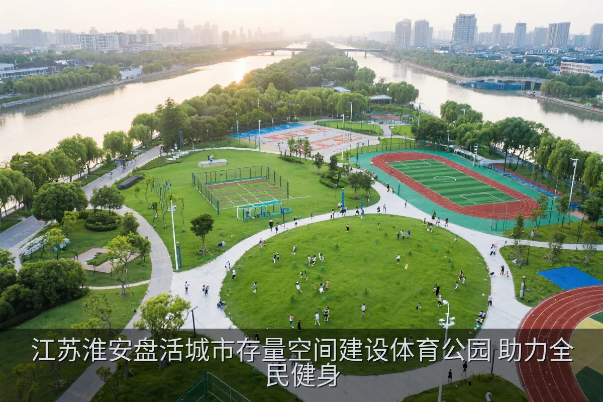 淮安运河畔体育公园与市民健身场景
